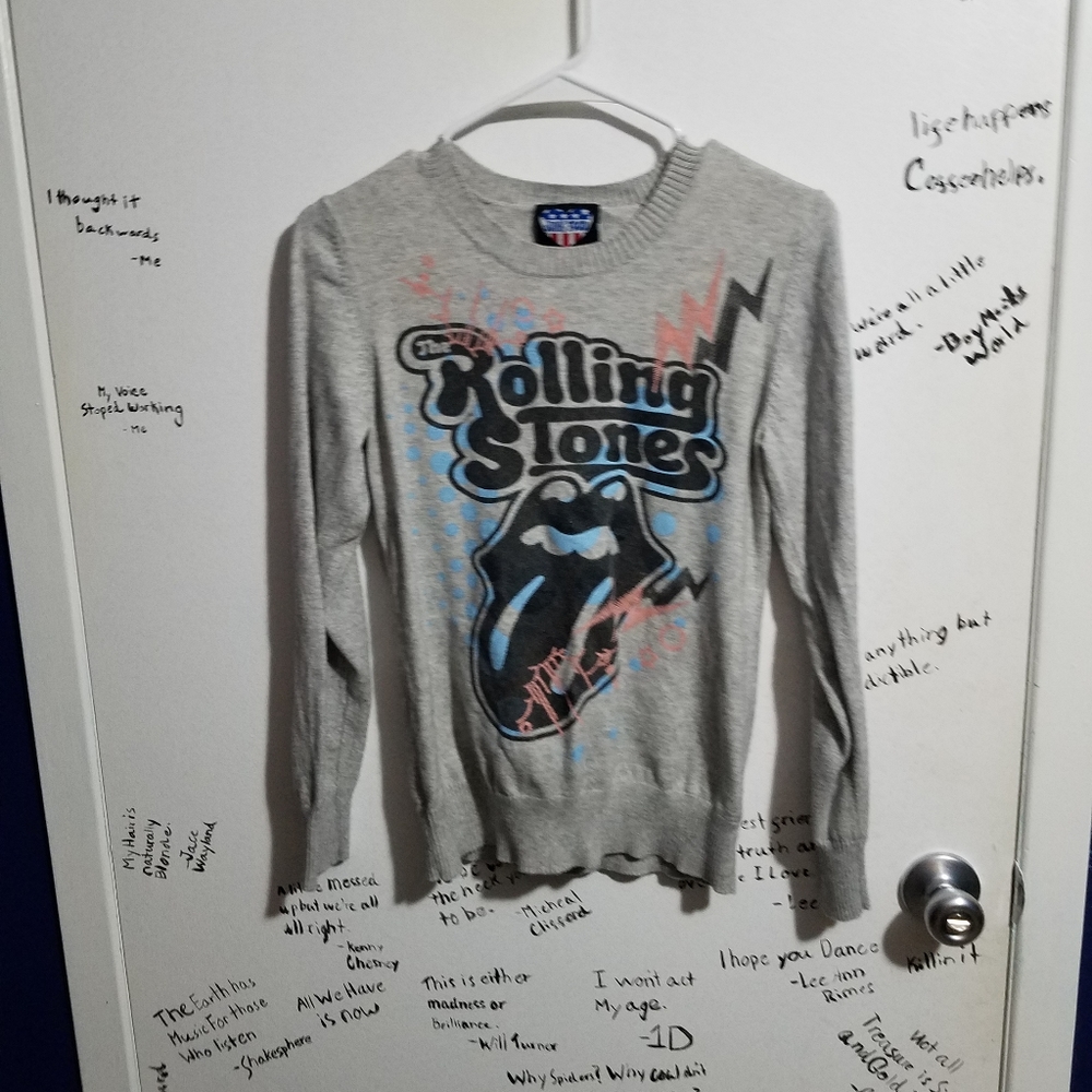 Rolling Stones crew neck sweater.
